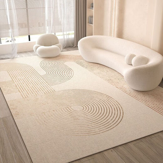 Xinlinfeng living room carpet new ins cream style coffee table carpet sofa floor mat large size non-slip mat stain-resistant meet as fate 80*160CM