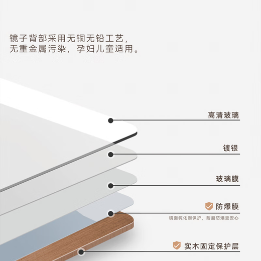 良年（LIANGNIAN）全身镜北欧落地镜穿衣镜黑胡桃全实木镜子壁挂试衣镜 1.6米黑胡桃木