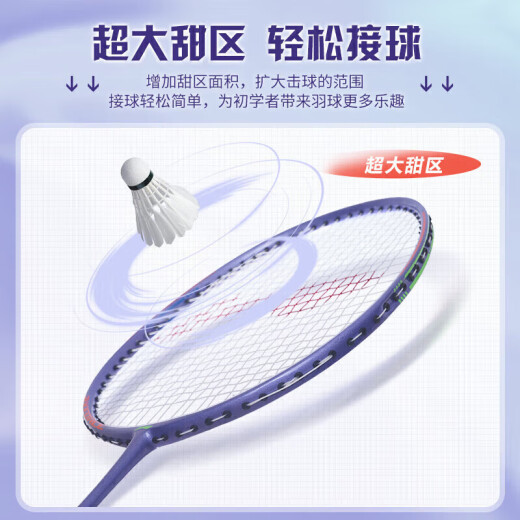 李宁羽毛球拍对拍雷霆8进攻型套装入门款攻守兼备耐打拍已穿线AYPT719