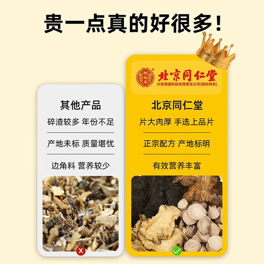 同仁堂（TRT）四物汤中药材当归地黄川芎白芍补气养血四神汤组合装滋补品120g