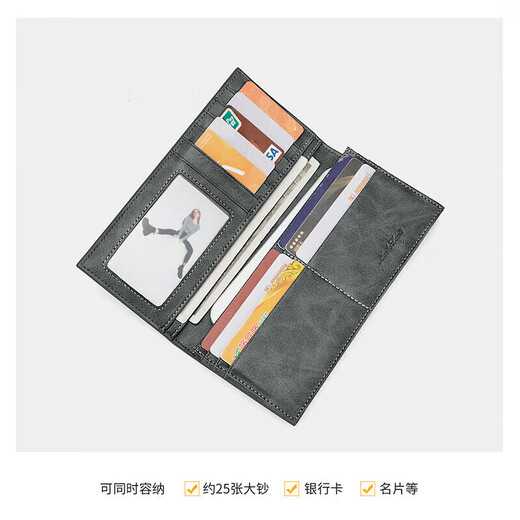 Mashalanti Herren Brieftasche Langes Geldbeutel mit großer Kapazität Kupplungsmünzen Brieftasche Passport -ID -Kartenbeutel integriertes Geburtstagsgeschenk