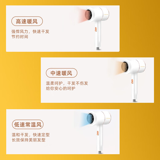 Yier Hair Dryer Home Male and Female Student Dormitory Hair Dryer Blue Light Negative Ion Constant Temperature Hair Care Large and Small Power Portable 800W Fashion White 800W (Special for Family and School Dormitories)