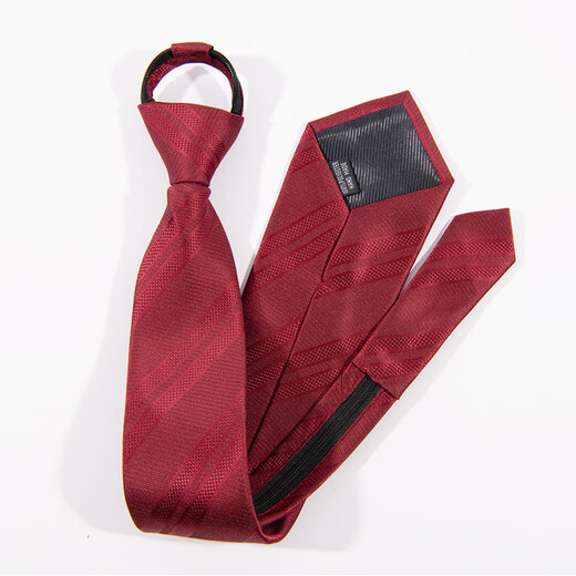 GLO-STORY8cm zipper tie men's knotted one-tie wedding business formal wear gift box red twill