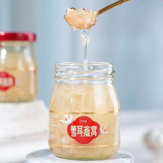 燕微微燕薇薇即食鲜炖燕窝孕妇坐月子营养滋补女性中老年送长辈节日礼品 雪耳燕窝150g*6瓶【礼盒装】