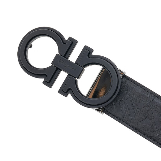 
Ferragamo Belt LOGO Printed Men's Fashion Casual Belt Black 0749930-S 105