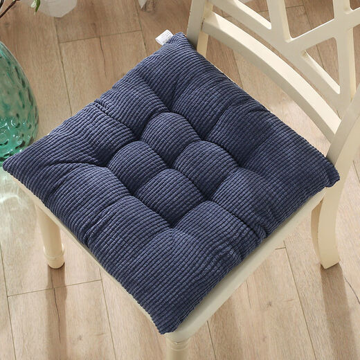 Yingzhuer thickened cushion office four seasons student classroom female stool floor mat butt cushion strap sedentary chair cushion corduroy square carbon gray 40*40cm