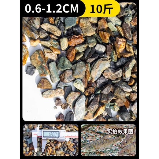 Natural original ecological stream stone bottom sand fish tank special filter paving ornaments volcanic stone landscaping main stone pebbles 10Jin Jin is equal to 0.5kg packed with natural stream stone (6-12mm)