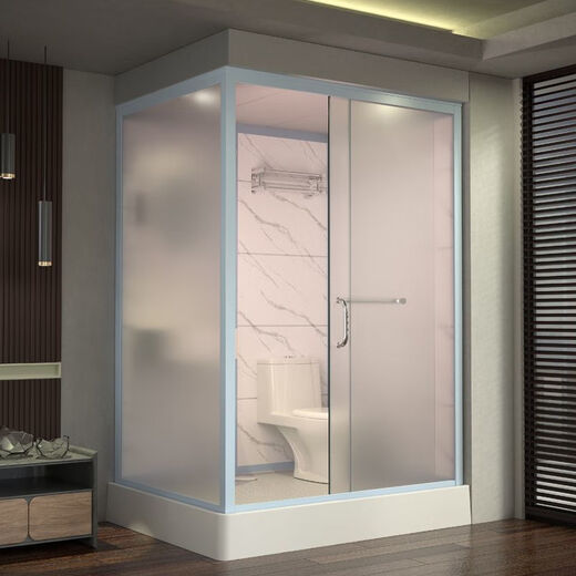 Jomoo's new integrated shower room bathroom integrated toilet mobile integrated bathroom household partition door waterproof toilet 140*110 front door does not include toilet and does not include steam