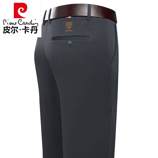 Pierre Cardin high-end casual pants men's spring and autumn new business loose straight elastic non-iron trousers dad's long trousers 9853-1 navy blue spring and autumn thick section 29 2 feet 2 waist
