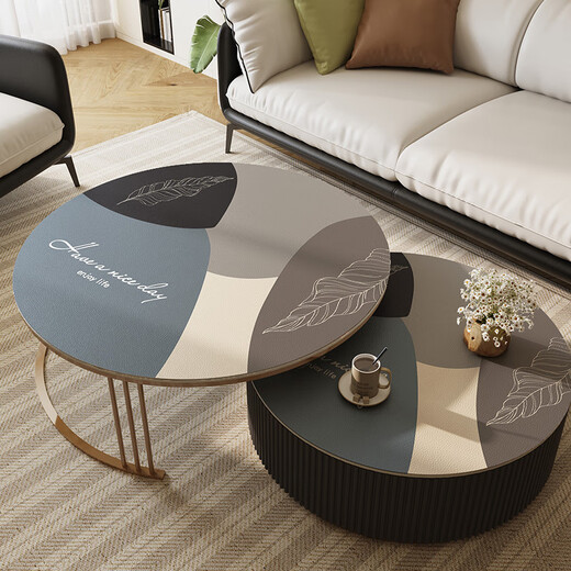 Lilang dining table mat round small round table round coffee table mat no-wash oil-proof and waterproof tablecloth anti-scalding anti-slip mat dining table mat before falling down diameter 150cm