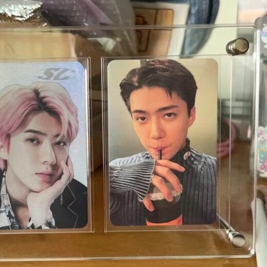 Laiji is suitable for Jiugongge small card photo display stand idol card groove acrylic card album desktop ins ornament photo frame 1 grid 6.5x9