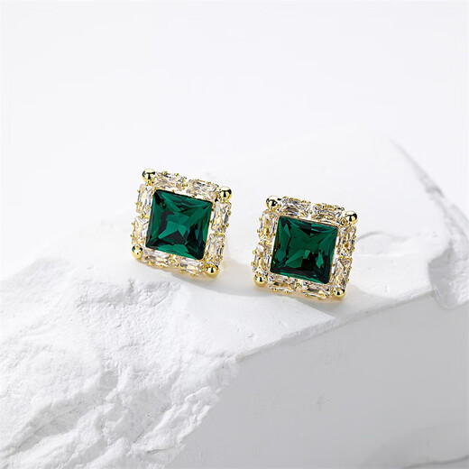 Qlady Green Niche Earrings Feminine High Quality Silver Needle Earrings 2025 Young Luxury Earrings Birthday Gift