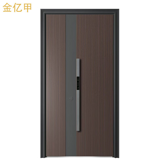 Jinyijia Door Industry (A29 Dreams) finely carved wood grain stitching entrance door large screen smart lock supports private customization A29 Dreams double door