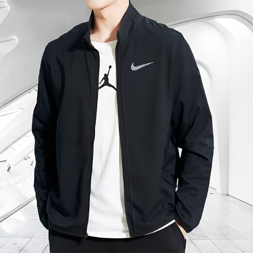 Nike Store Jacket oficial Top 25 Summer Nuevo Sportswear Breakbreaker Breathable Casual Dry Dry Seco Woven Secado rápido/Clásico Negro/Show Fotografías 10 Yuan/Photo 2xl 185/100