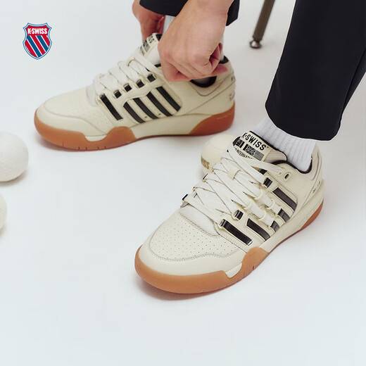 
KSWISS shoes for men and women spring new breathable casual couples slam shoes 9275 202 asparagus white/pure black 45