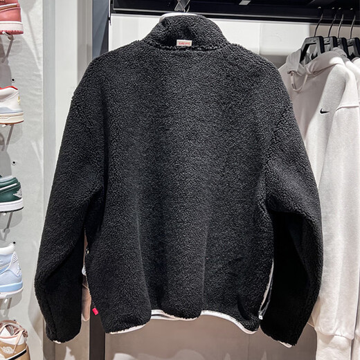 耐克（NIKE）外套男装2025夏季新款运动服摇粒绒保暖立领夹克 FZ6194-010黑色新年款 L