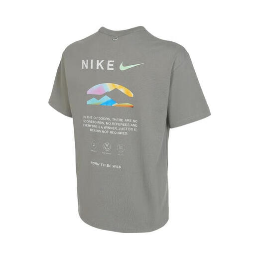 
Nike (NIKE) men's top T-shirt, new summer running and fitness sportswear, comfortable and breathable t-shirt, loose round neck T-shirt, HF6172-053/Full cotton, XL/suggested 150-180Jin[Jin equals 0.5 kg]