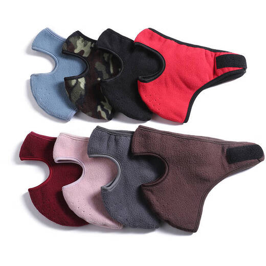 
HengTravler Autumn and Winter Masks Outdoor Cycling Warm Thickened Neck and Ear Masks Men's and Women's Windproof Electric Vehicle Full Face Mask Neck Guard Winter Style - Black