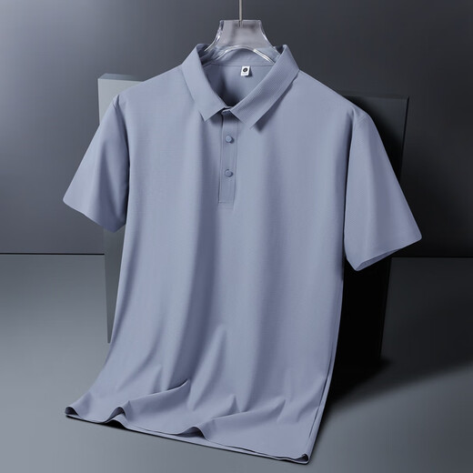 真维斯（Jeanswest）王一博代言冰丝凉感POLO衫短袖男士宽松休闲无痕短上衣薄款速干衣 BYBL-12357咖色 XL