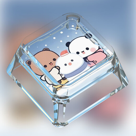 Dawenxi Yi2 Bubu Limited Emoticon Package Keycap Single Cartoon Animation Cross Achse Kreative niedliche transparente mechanische Tastatur B695-FM-Proposal [Yi2 Bubu] PC Transparent Personalisierte Tastatur
