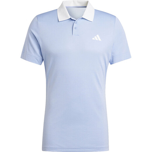 阿迪达斯 （adidas）男子网球服POLO衫短袖 法网同款POLO衫轻质快干面料 浅蓝 IW6227 M （175/96A）