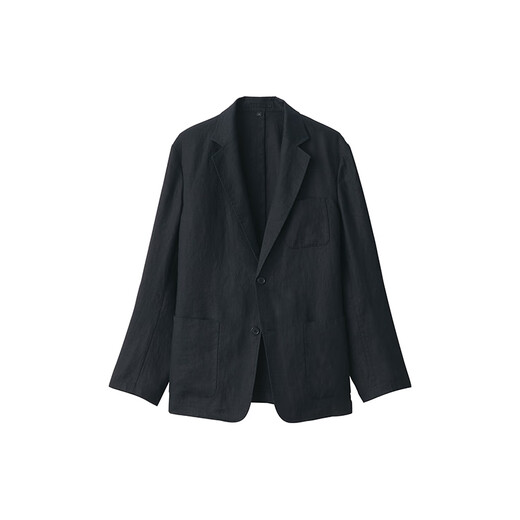 MUJI (MUJI) men's hanma water-washed jacket men's jacket 25 years summer men's suit small suit casual AD0WRC5S black S (165/84A)