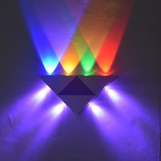Micro led wall lamp modern minimalist creative corridor aisle bar club KTV background wall decoration colorful color-changing light 8W blue yellow green red + purple highlight style