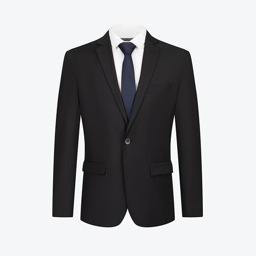Siete marca Suit Men's 25 negocios de primavera y verano ropa formal fácil de hacer collar plano entrevista con chaqueta de traje 126JC70760 Negro 50 B