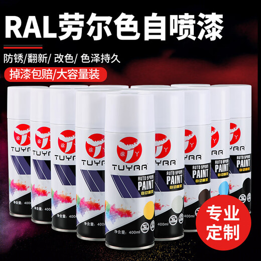 CLCEY劳尔色ral7035自喷漆轮毂汽车涂鸦墙面修复家具木器油漆灰色7035 粉彩蓝#RAL5024