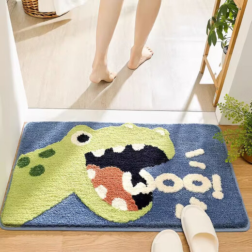 Segana bathroom absorbent floor mats, bathroom door mats, cute non-slip mats, home carpet door mats, door mats, Roaring Dragon 40*60CM, two pieces