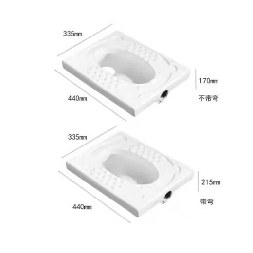 Huida ceramic squat toilet water tank induction pedal set squat engineering toilet complete set of deodorant toilet HD5L with curved rear drainage water tank