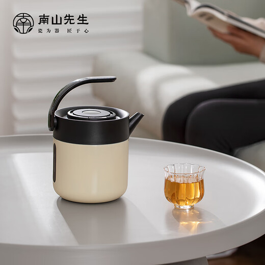 南山先生 闷泡茶壶大容量办公茶壶白茶泡茶壶茶水分离壶热水壶望舒焖泡壶 望舒焖泡壶_黑色 880ml