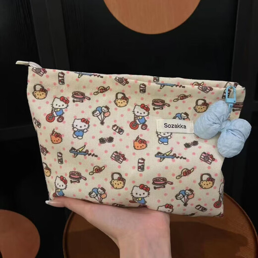 JD Logistics Cream Style Clutch Kitty большой емкость портативная сумка для хранения.