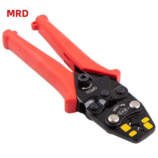 Haosuda (HSD) Taiwan original imported ratchet-type bare terminal crimping pliers cold-pressed terminal multi-functional network cable clamp crimping pliers Taiwan MA-228A crimping range 0.3~5.5