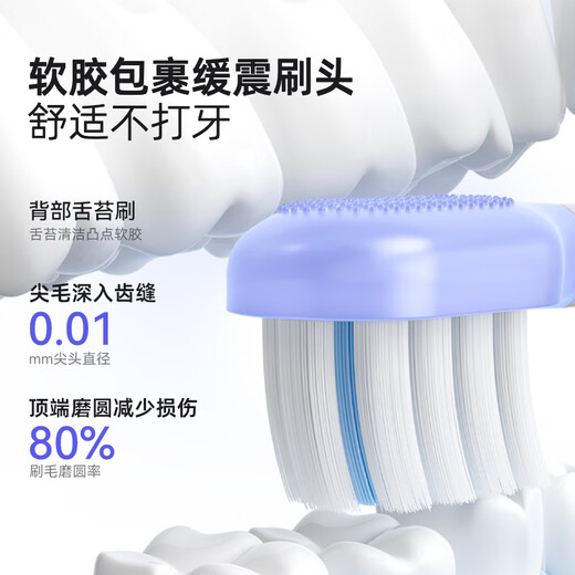 Cepillo de dientes eléctrico de Lebooo, una nueva generación de vibraciones Vibration Sound Wave Ceprush, limpieza sin dentición, regalos de cumpleaños de novio/novia, pareja de cepillo de dientes eléctrico S7 White White