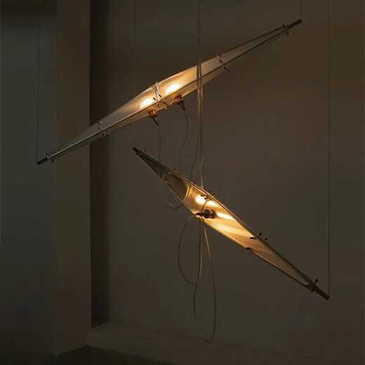 XMSJMISS villa living room creative chandelier SINGCHAN Chen Xingyu restaurant chandelier modern simple designer style stainless steel color lamp head L1283mm original