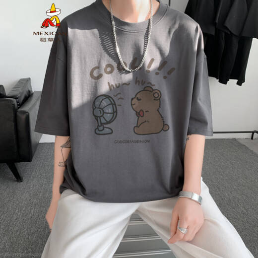 
Scarecrow T-shirt Short-sleeved Boys Summer 2025 New Men's Fashion Brand Fashion Teen Loose Half-sleeved Top White DT9894 M