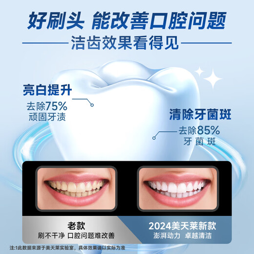 Meitianlai es adecuado para Philips Hx682p Reemplazo de cabezal de dientes eléctrico Universal HX680P/680Q/680C/681A/680J C2 Piezas de limpieza de placa tipo 4