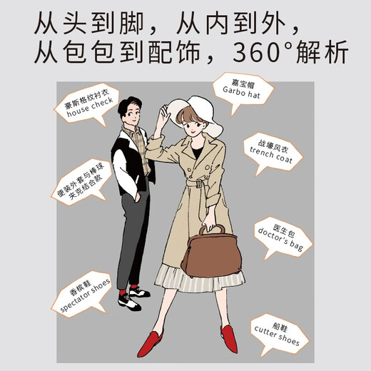 
[New genuine self-operated] Men's clothing illustration: 1,300 types of clothing, shoes, hats, bags, accessories, patterns, and color matching details