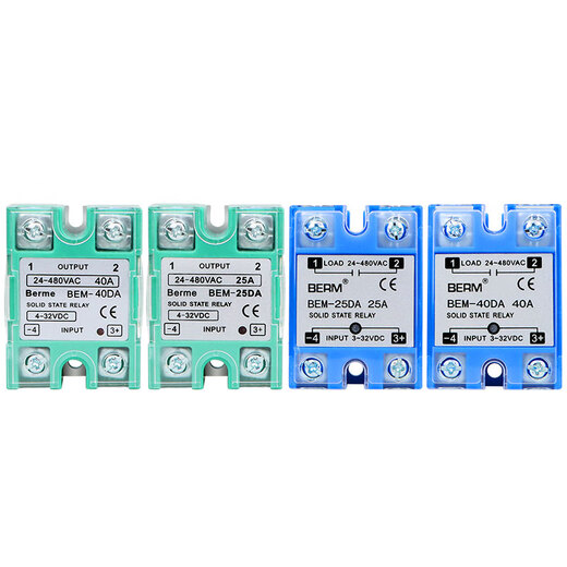 贝尔美BEM-40DA单相固态继电器ssr-40da D4840 40A直流控交流 绿 100DA直流控交流