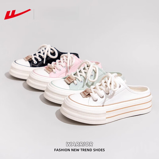 Chaussures en toile Huili pour femmes 2025 Nouveaux chaussures semi-paresseuses complètes printemps pour les chaussures de femmes à semelles épaisses Rice Grey Rice Dumplings / 693 35