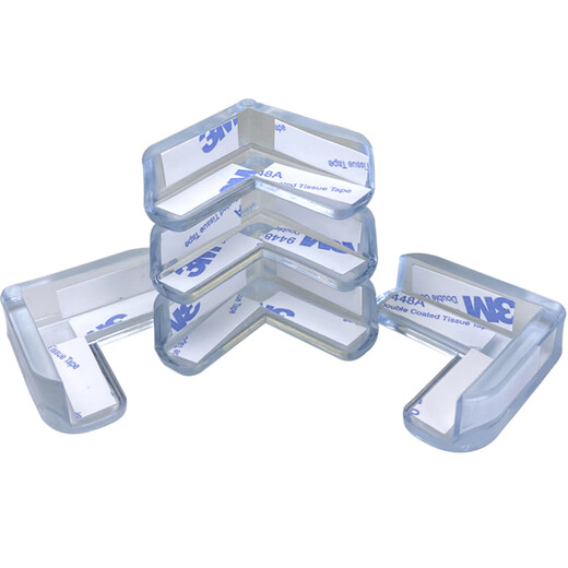 [Children's anti-collision] Window table edge safety protective cover table corner anti-collision silicone transparent soft corner strips 4 pcs