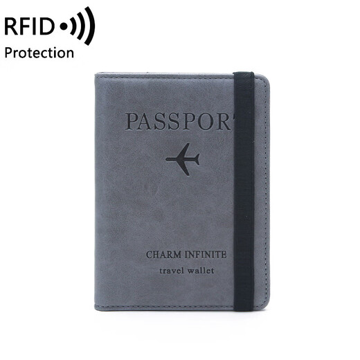 Hvada Passport Clip de voyage Document de rangement Sac de rangement Passeport Protection de protection Antift Air Ticket Clip Study à l'étranger Passeport Passport Passport Sac de rangement [RFID Antift] Black