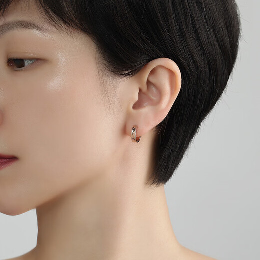 Ming brand jewelry 18K gold color rose gold streamer earrings earrings CSH0332 pricing 18K gold earrings about 2.01-2.12 grams