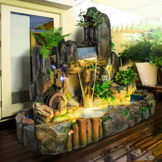 Large rockery fountain flowing water hotel office villa courtyard balcony club Fengshui rotund fish pond fortune landscape 686 large rockery [long 155* width 89* height 160c