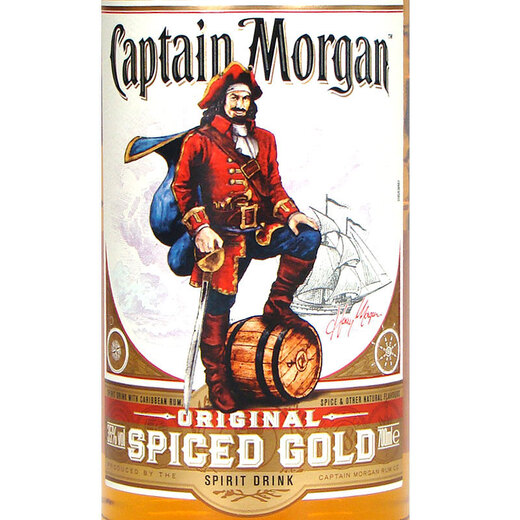 摩根船长朗姆酒 Captain Morgan 酒吧调酒基酒 英国进口洋酒 金朗姆 gold rum