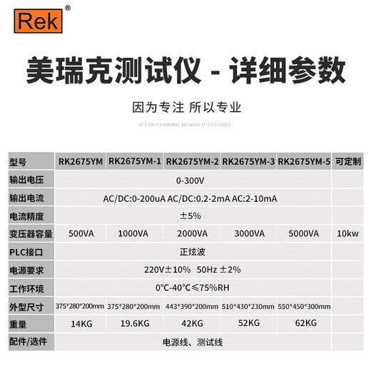 
Merik RK2675YM medical leakage current tester RK2675YM-1 medical leakage instrument 5000VA RK2675YM (500VA)