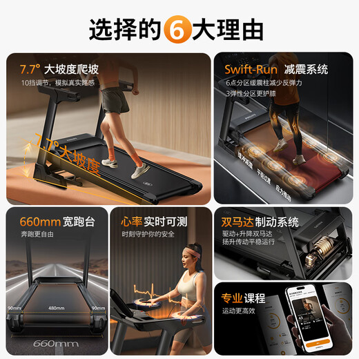 Philips Intelligent Treadmill Home Electric Climbing Folding Noise Reduction and Shock Absorption Indoor Gym Special Equipment 3106T