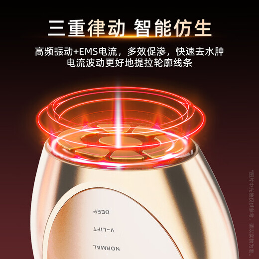 VLVEE Collagen Facial Lifting and Firming Artifact Facial Massage Beauty Instrument Red and Blue Light Skin Rejuvenation and Brightening Birthday Gift for Girls Practical for Girlfriend Champagne Gold PLUS Edition Plus Luxurious Gift