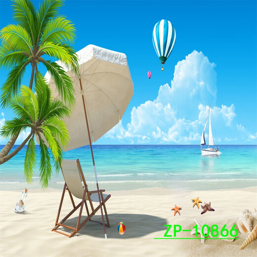 主播背景布3D立体网红直播间背景山水户外风景背景布 ZP-10975 2.5米宽+2.5米高